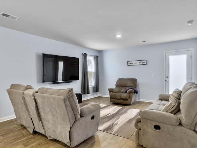 386 Spruce Ivy St, Moncks Corner, SC 29461 - living room featuring wood finished floors and recessed lighting