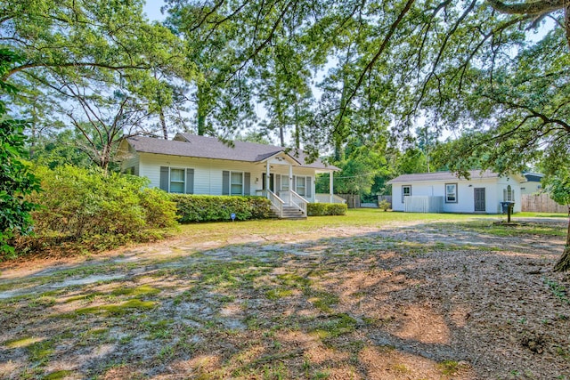 208 State St, Walterboro, SC 29488 - rear view of property with covered porch