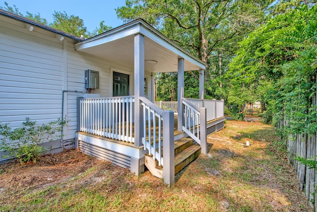 208 State St, Walterboro, SC 29488 - view of wooden porch
