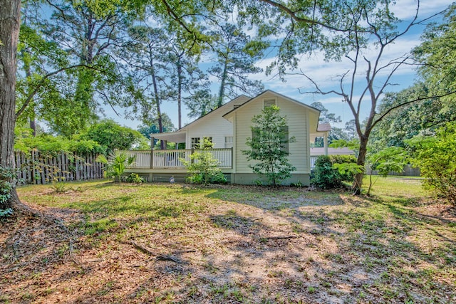 208 State St, Walterboro, SC 29488 - view of yard with a wooden deck