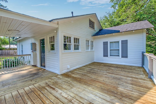 208 State St, Walterboro, SC 29488 - view of wooden terrace