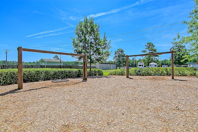 community playground featuring fence