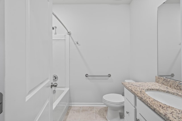 209 Country Gate Ln, Summerville, SC 29485 - full bath with vanity, baseboards, toilet, shower / tub combination, and tile patterned flooring