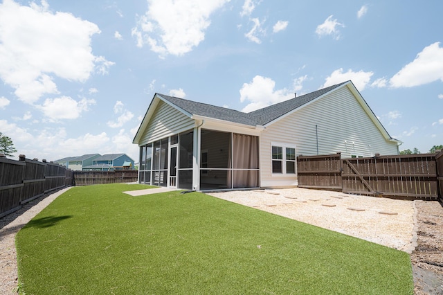 209 Country Gate Ln, Summerville, SC 29485 - back of house with a sunroom and a shingled roof