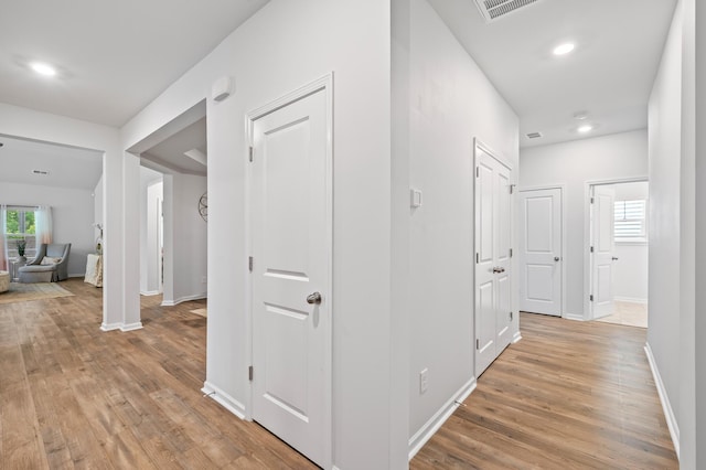 209 Country Gate Ln, Summerville, SC 29485 - hall featuring light wood-type flooring, baseboards, and recessed lighting