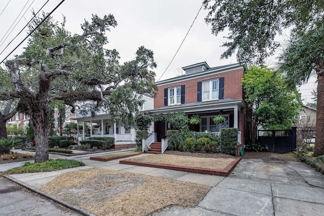 view of front of house featuring covered porch