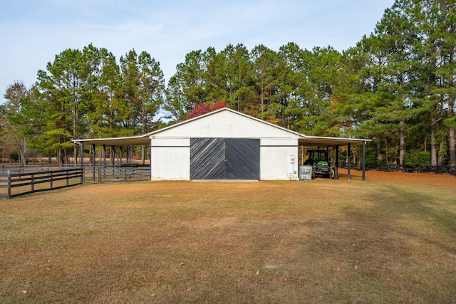 view of horse barn