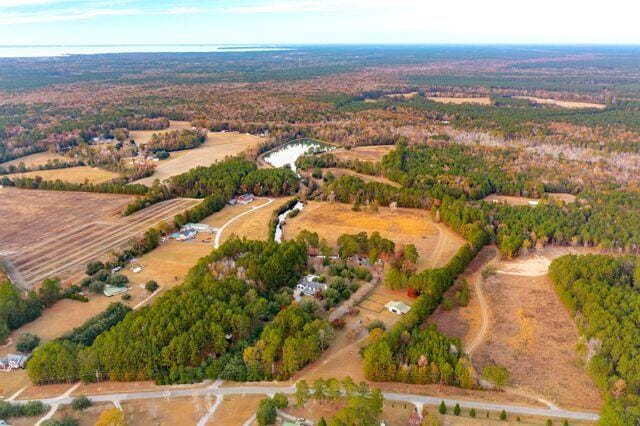 bird's eye view with a rural view