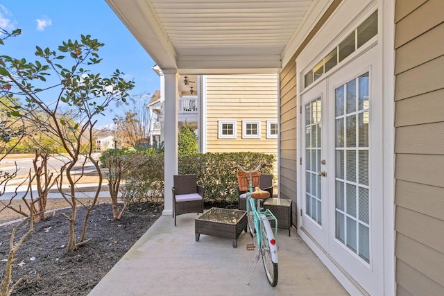 view of patio with french doors