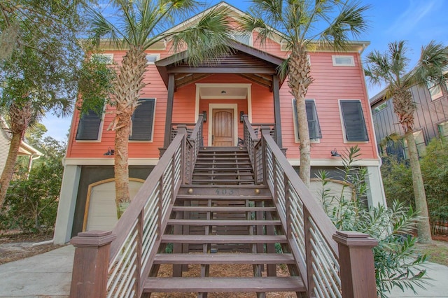 view of front of home featuring a garage