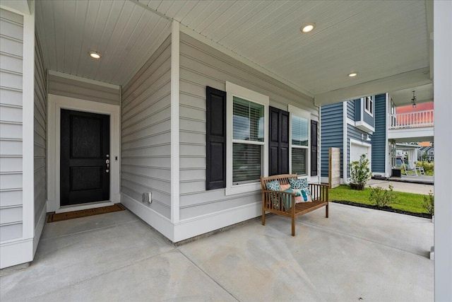 view of patio featuring covered porch