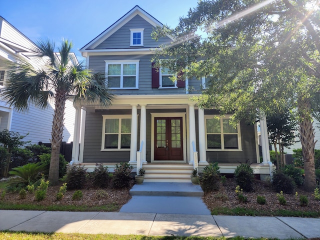 1363 Rivella Dr, Mount Pleasant, SC 29464 - view of front of home with a porch and french doors