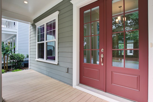 1363 Rivella Dr, Mount Pleasant, SC 29464 - entrance to property featuring french doors and covered porch