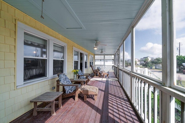 view of sunroom / solarium