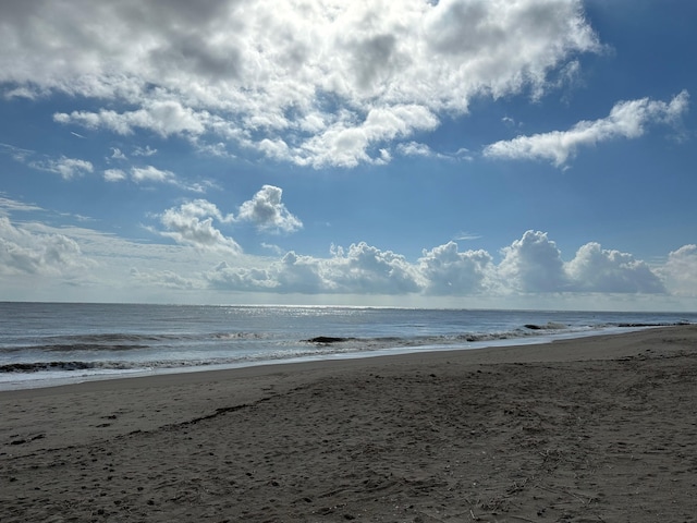 view of water feature featuring a view of the beach