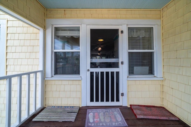 view of doorway to property