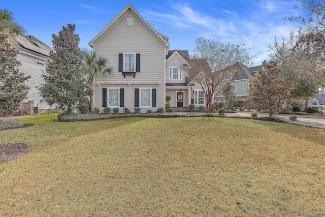 view of property with a front yard