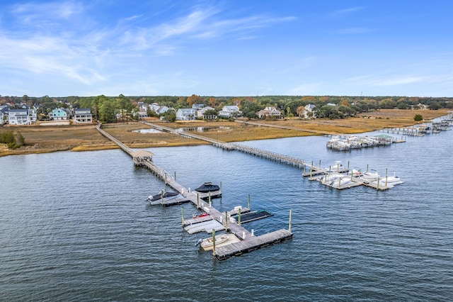 exterior space featuring a water view