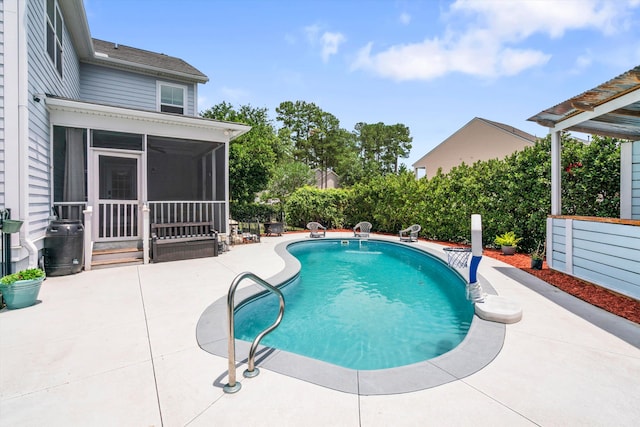 216 Foxbank Plantation Blvd, Moncks Corner, SC 29461 - view of pool featuring a sunroom and a patio area