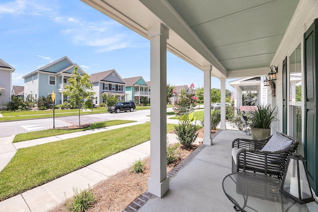 view of patio with a porch