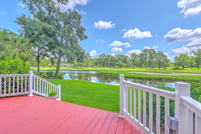 109 Waveney Cir, Goose Creek, SC 29445 - deck with a water view, a lawn, and view of scattered trees