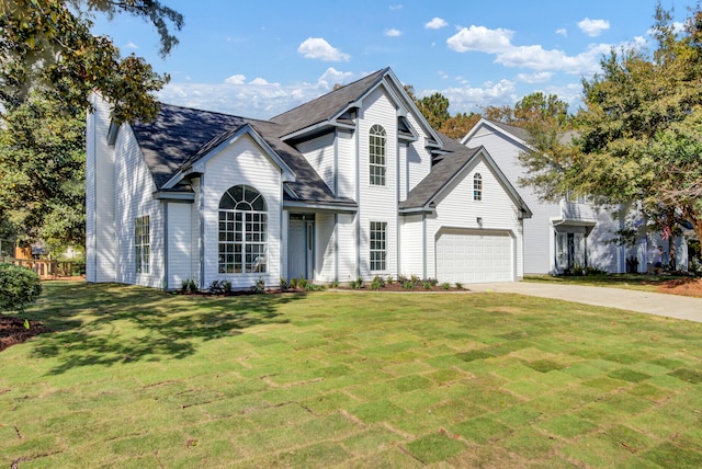 view of front facade with a front yard