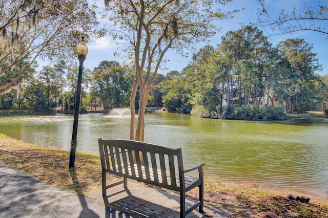 exterior space featuring a water view