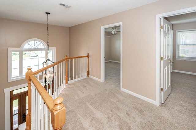 102 Six Point Ct, Goose Creek, SC 29445 - hallway with an upstairs landing, carpet, and healthy amount of natural light