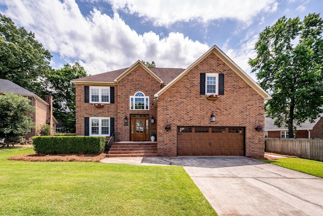 102 Six Point Ct, Goose Creek, SC 29445 - view of front facade featuring a garage, brick siding, and driveway