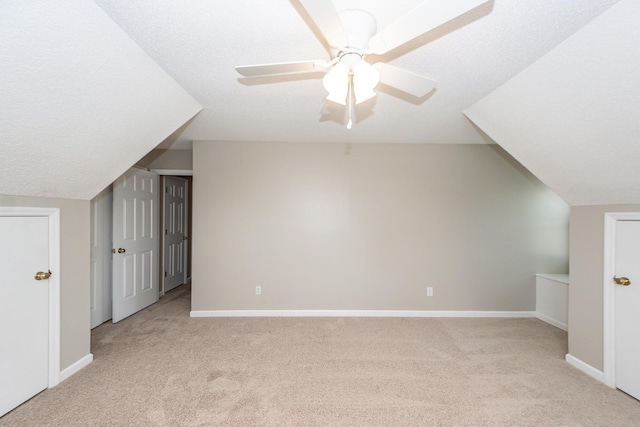 102 Six Point Ct, Goose Creek, SC 29445 - bonus room featuring light carpet, baseboards, lofted ceiling, and a ceiling fan