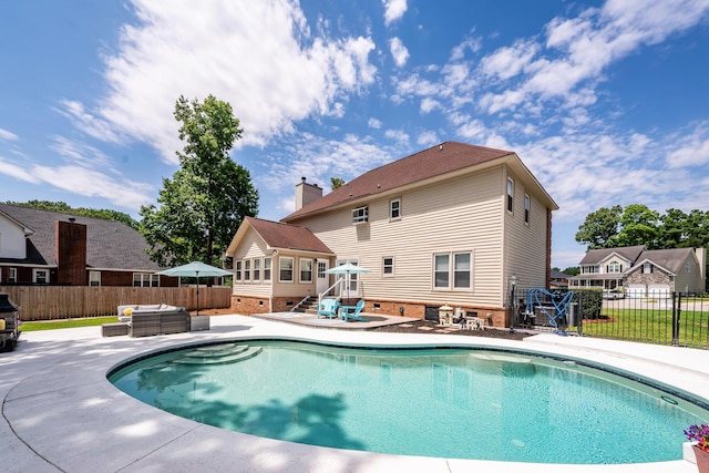 102 Six Point Ct, Goose Creek, SC 29445 - view of pool with an outdoor living space, a patio, and a fenced backyard