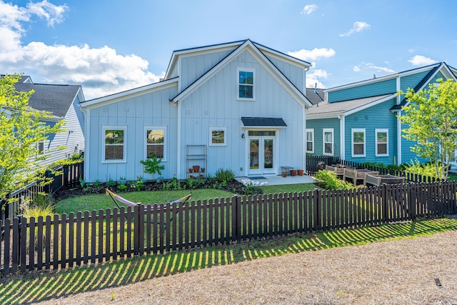 1515 Pogonia St Unit 2, Mount Pleasant, SC 29466 - view of front of home with board and batten siding, french doors, and a patio area