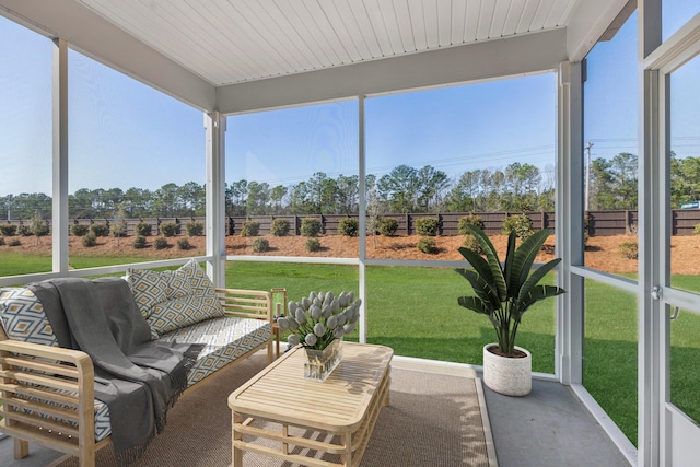 view of sunroom