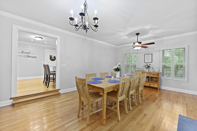 189 Fox Chase Dr, Goose Creek, SC 29445 - dining area featuring light wood-style floors, a chandelier, baseboards, and crown molding