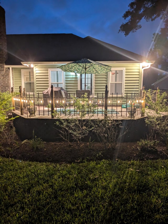 189 Fox Chase Dr, Goose Creek, SC 29445 - view of back of house at night