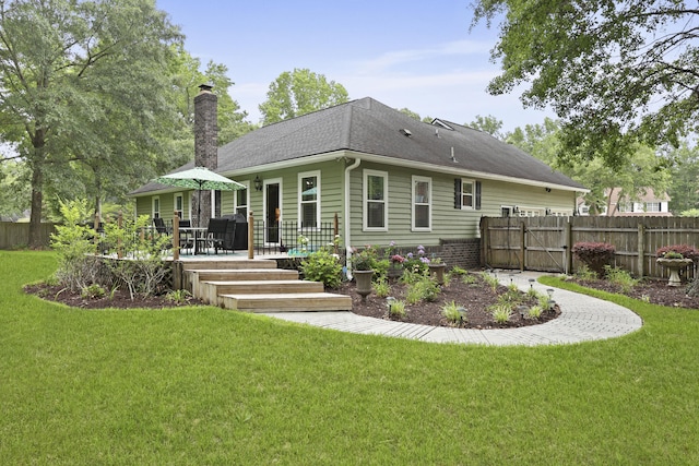 189 Fox Chase Dr, Goose Creek, SC 29445 - back of property featuring a chimney