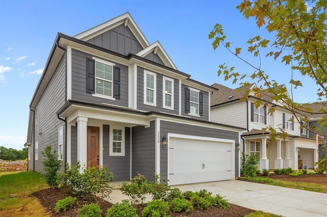 craftsman-style home featuring a garage