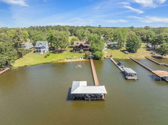 bird's eye view of a large body of water