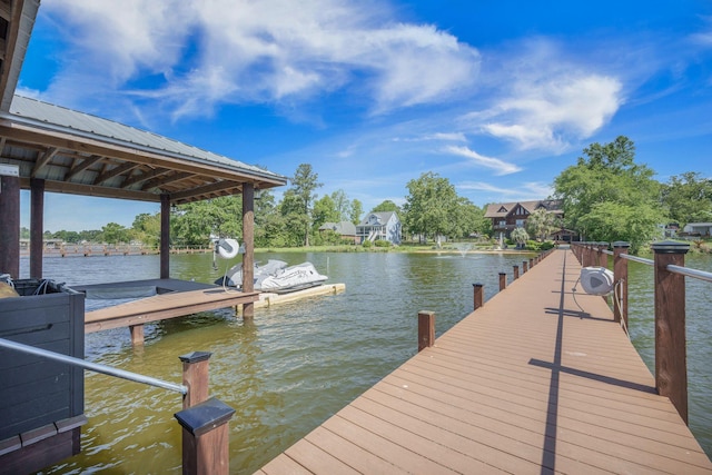 dock featuring a water view