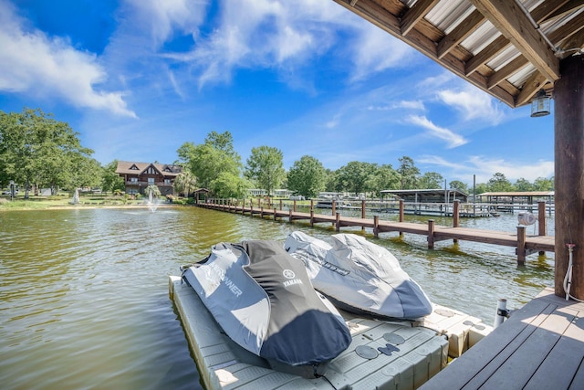 dock featuring a water view