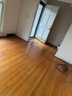 interior space with light hardwood / wood-style floors