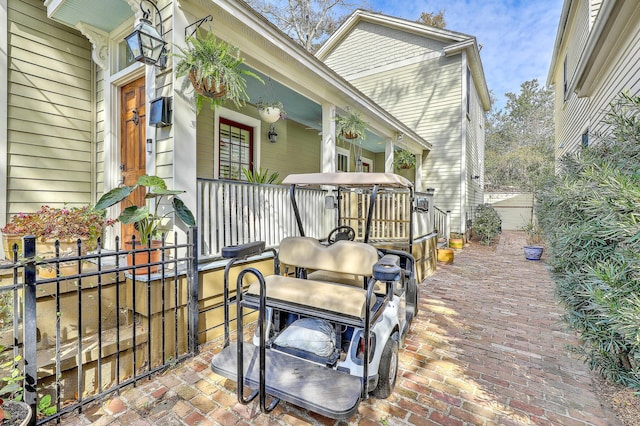 view of patio / terrace with a porch