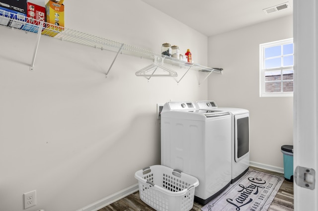 9009 Chato Ct, Summerville, SC 29483 - washroom with washer and clothes dryer, wood finished floors, and baseboards