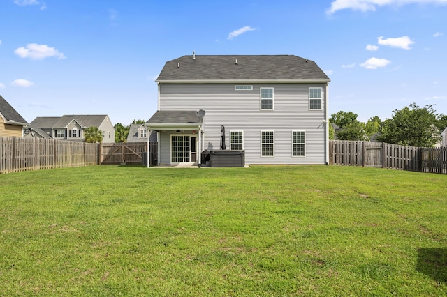 9009 Chato Ct, Summerville, SC 29483 - rear view of property featuring a hot tub and a patio area