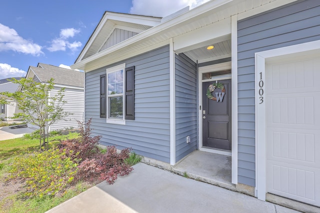 view of doorway to property