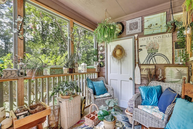 view of sunroom