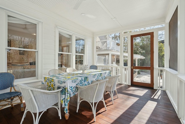 view of sunroom / solarium