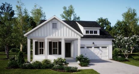 view of front facade featuring a garage