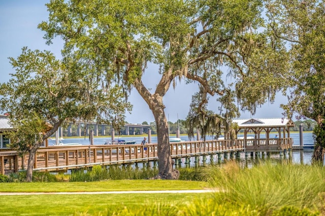 300 Bucksley Ln Unit 102, Charleston, SC 29492 - view of community with a water view and a lawn