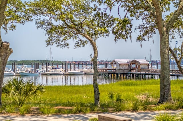 300 Bucksley Ln Unit 102, Charleston, SC 29492 - dock area featuring a water view